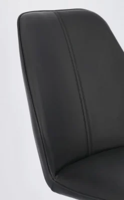 SEDIA IN ECOPELLE NERA - MAXWELL