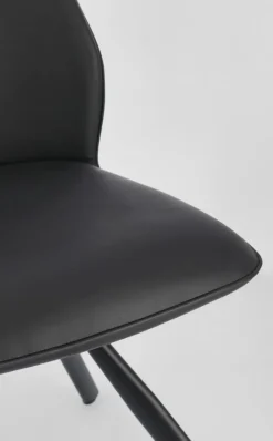 SEDIA IN ECOPELLE NERA - MAXWELL