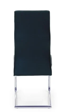 SEDIA IN ECOPELLE NERA - THELMA