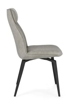 SEDIA IN ECOPELLE TORTORA - LAWRENCE