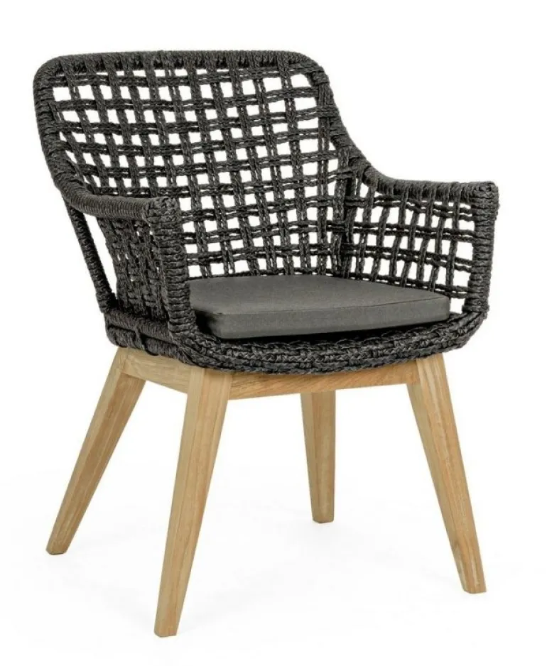 SEDIA IN FIBRA SINTETICA NERA - MADISON