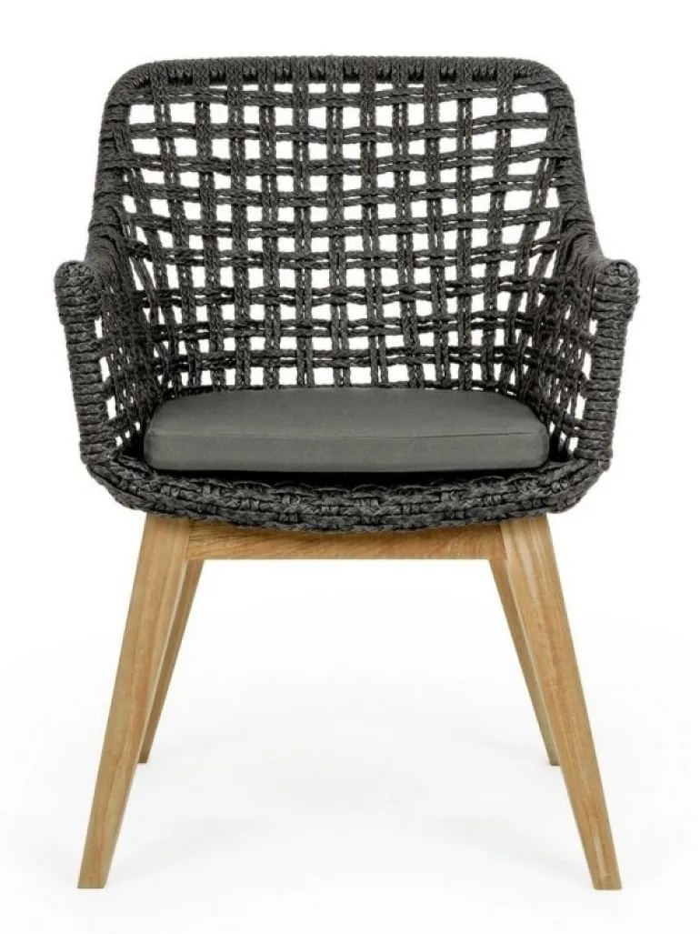 SEDIA IN FIBRA SINTETICA NERA - MADISON