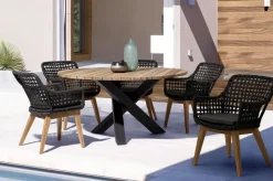 SEDIA IN FIBRA SINTETICA NERA - MADISON