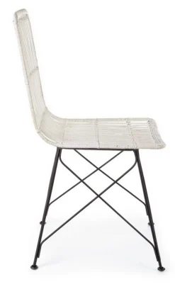 SEDIA IN FIBRE NATURALI BIANCA - LUCILA KUBU