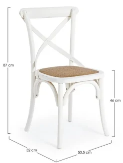 SEDIA IN LEGNO BIANCA - CROSS