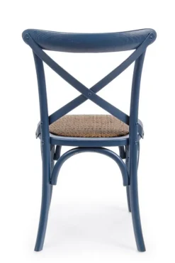SEDIA IN LEGNO BLU - CROSS