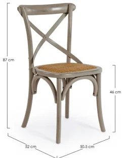 SEDIA IN LEGNO GRIGIO SCURO - CROSS