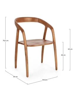 SEDIA IN LEGNO NATURALE - DOTTY