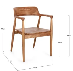 SEDIA IN LEGNO NATURALE - SUZY