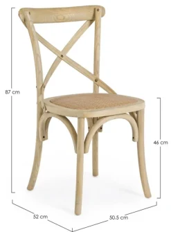 SEDIA IN LEGNO NATURALE - CROSS