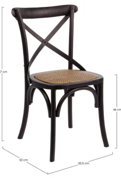 SEDIA IN LEGNO NERA - CROSS