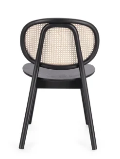 SEDIA IN LEGNO NERO - ADOLIS