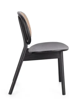 SEDIA IN LEGNO NERO - ADOLIS