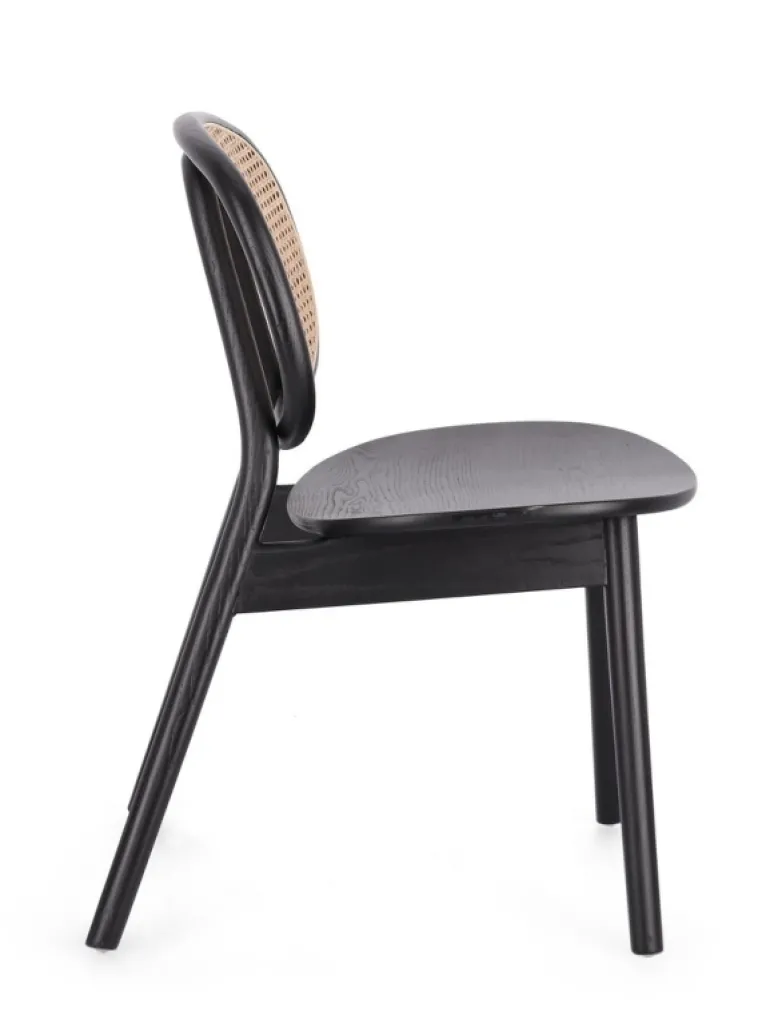 SEDIA IN LEGNO NERO - ADOLIS