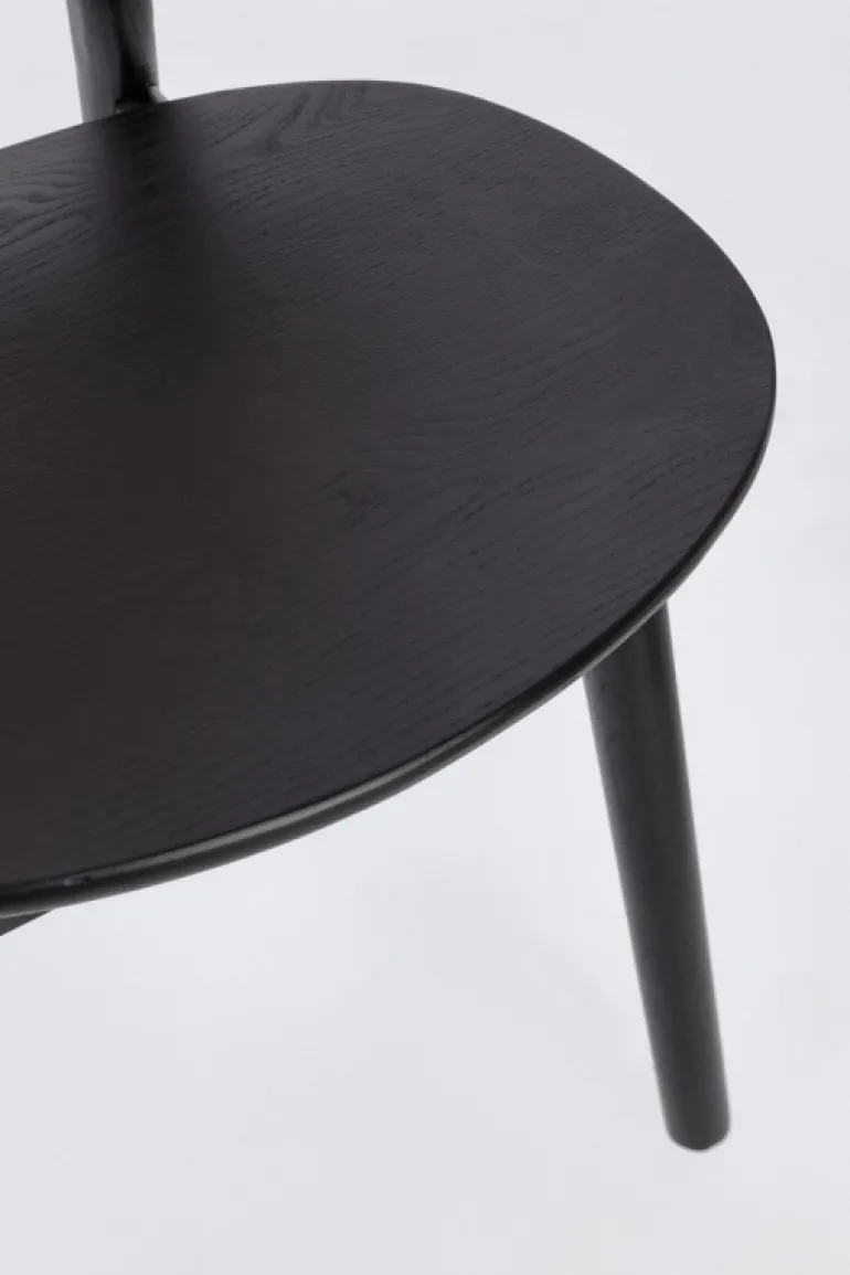 SEDIA IN LEGNO NERO - ADOLIS