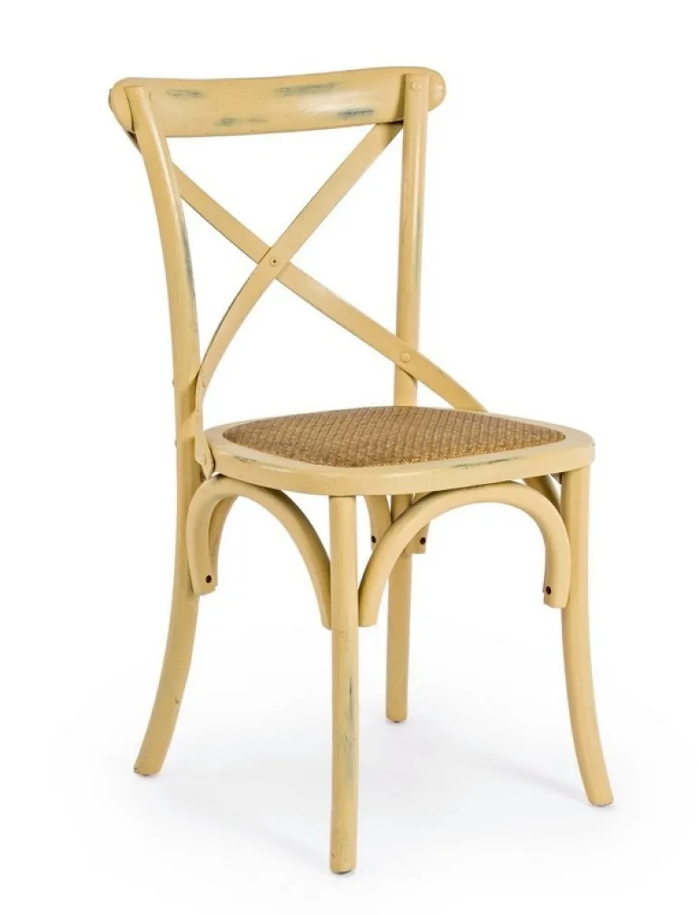 SEDIA IN LEGNO OCRA - CROSS