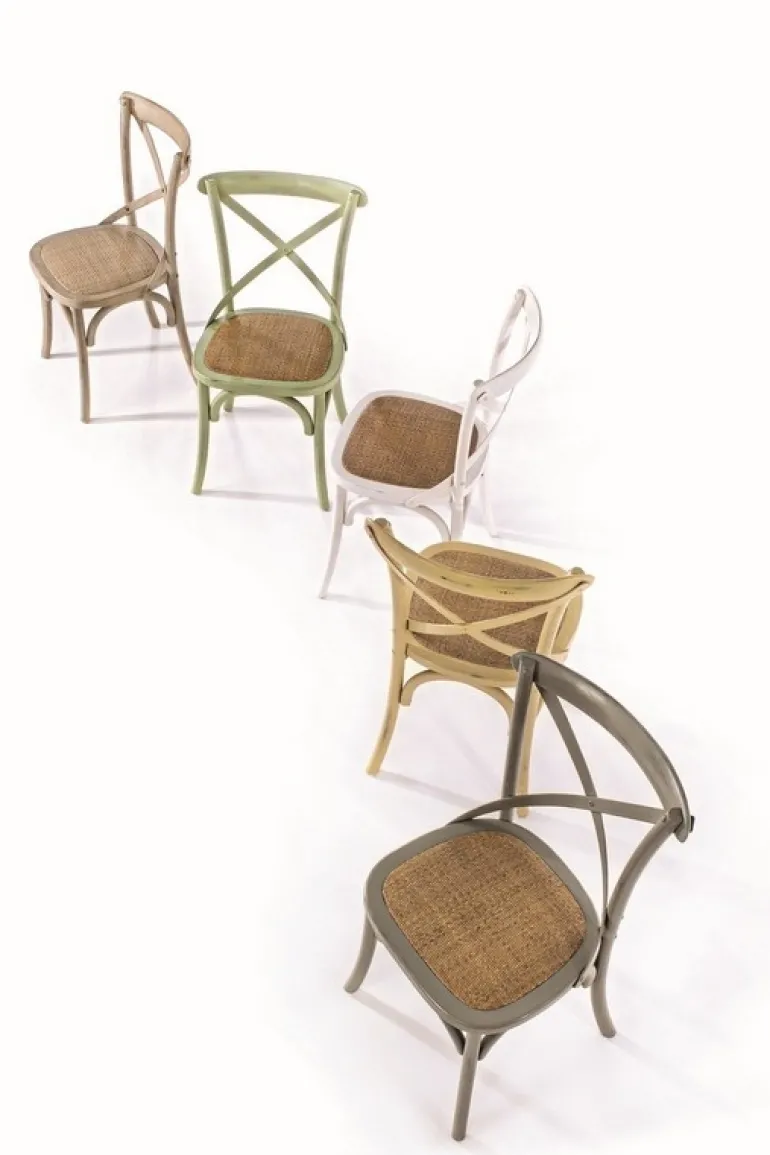 SEDIA IN LEGNO OCRA - CROSS