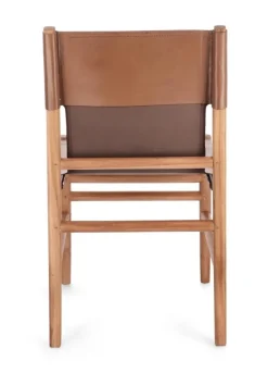 SEDIA IN PELLE COGNAC - CAROLINE