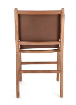 SEDIA IN PELLE COGNAC - EUGENIE