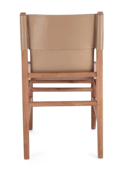 SEDIA IN PELLE TORTORA - CAROLINE