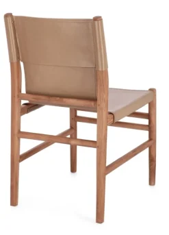 SEDIA IN PELLE TORTORA - CAROLINE