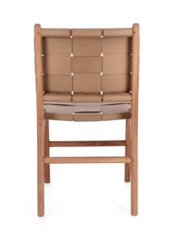 SEDIA IN PELLE TORTORA - JOANNA