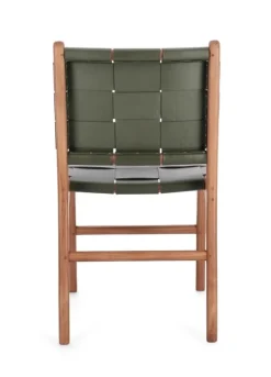 SEDIA IN PELLE VERDE - JOANNA