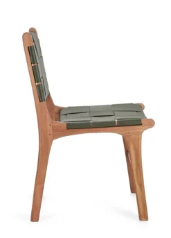 SEDIA IN PELLE VERDE - JOANNA