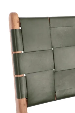 SEDIA IN PELLE VERDE - JOANNA