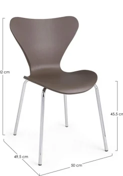 SEDIA IN PLASTICA CAMMELLO - TESSA