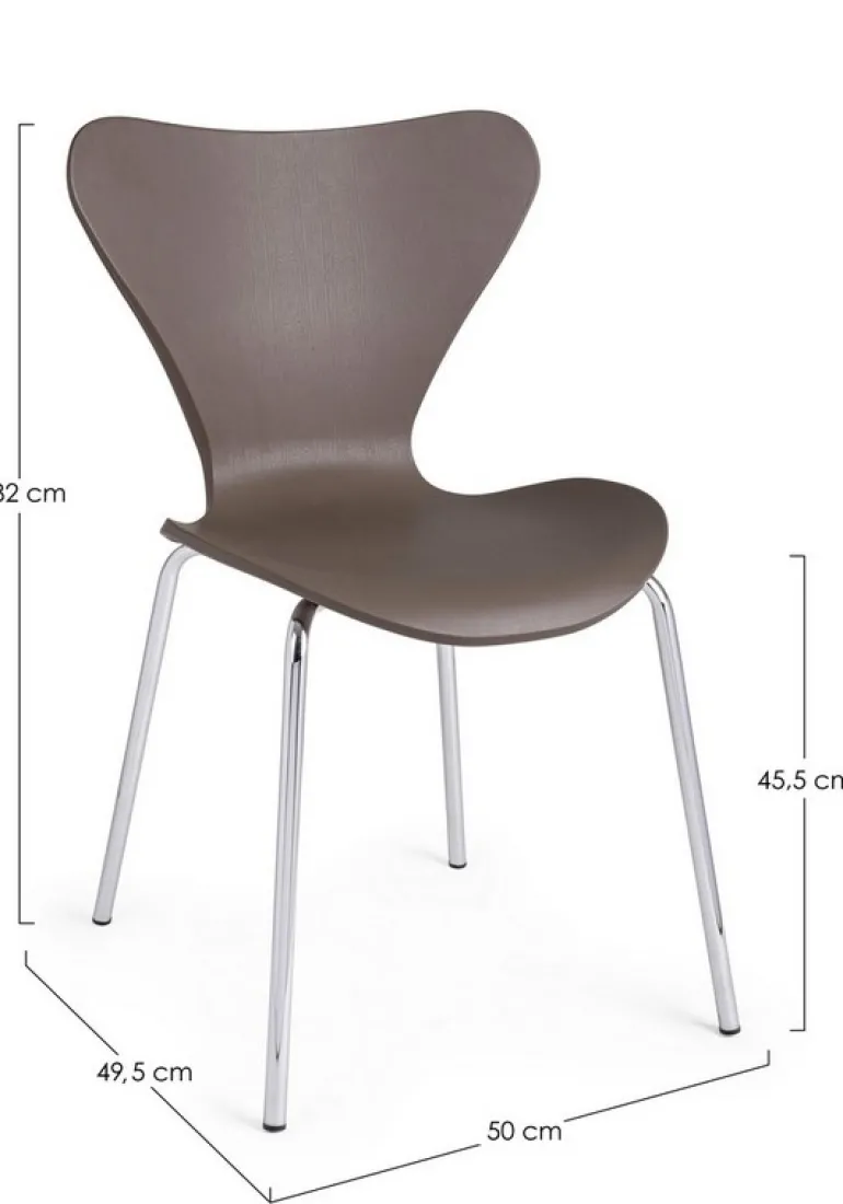 SEDIA IN PLASTICA CAMMELLO - TESSA