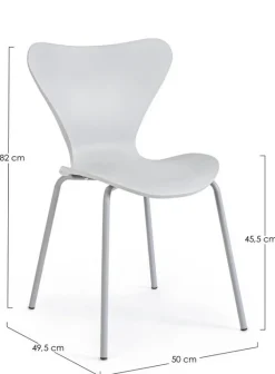 SEDIA IN PLASTICA GRIGIA - TESSA