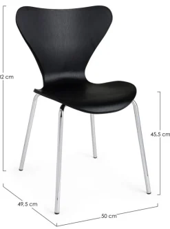 SEDIA IN PLASTICA NERA - TESSA