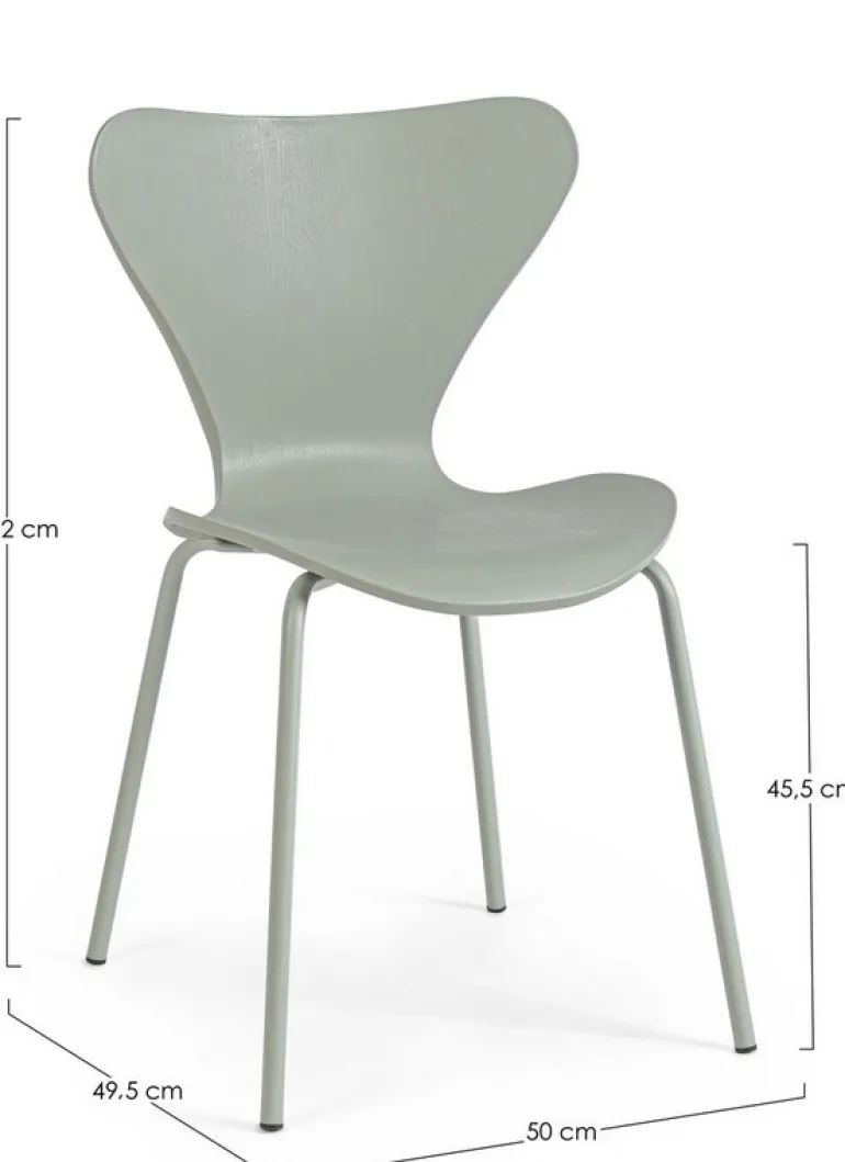 SEDIA IN PLASTICA VERDE - TESSA