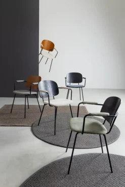 SEDIA IN TESSUTO BEIGE - SIENNA