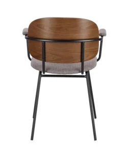 SEDIA IN TESSUTO GRIGIO - SIENNA