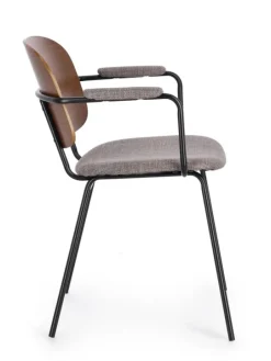 SEDIA IN TESSUTO GRIGIO - SIENNA