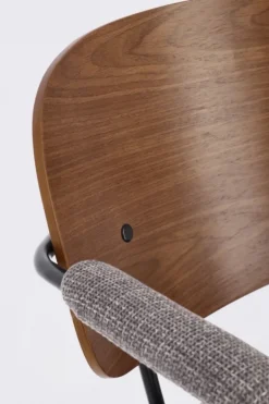 SEDIA IN TESSUTO GRIGIO - SIENNA