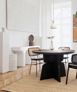 SEDIA IN TESSUTO GRIGIO SCURO - GLENNA