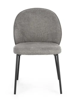 SEDIA IN TESSUTO GRIGIO SCURO - WENDY