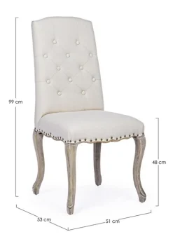 SEDIA IN TESSUTO NATURALE - DIVA