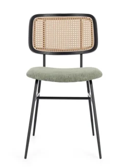 SEDIA IN TESSUTO VERDE - GLENNA