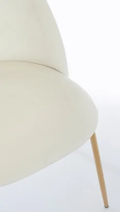 SEDIA IN VELLUTO BIANCO - TANYA