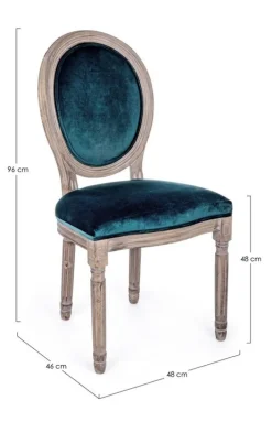 SEDIA IN VELLUTO DEEP - MATHILDE