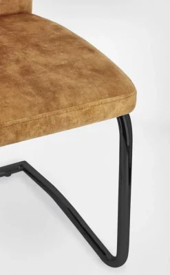 SEDIA IN VELLUTO GIALLO - THELMA