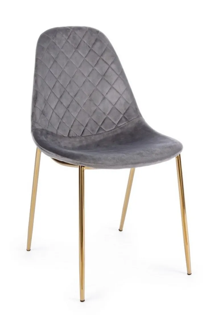 SEDIA IN VELLUTO GRIGIO SCURO - TERRY