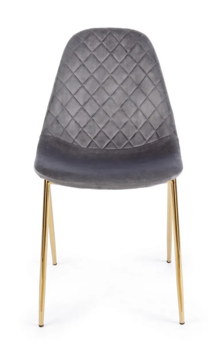 SEDIA IN VELLUTO GRIGIO SCURO - TERRY