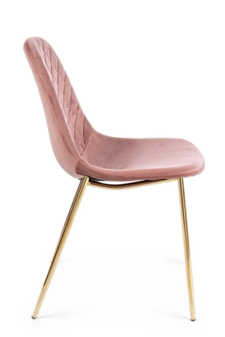 SEDIA IN VELLUTO ROSA - TERRY