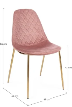 SEDIA IN VELLUTO ROSA - TERRY