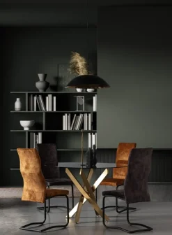 SEDIA IN VELLUTO RUGGINE - THELMA